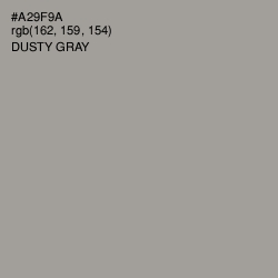 #A29F9A - Dusty Gray Color Image